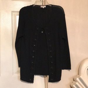 EUC Joseph A Black Short Jacket Attached sz XL